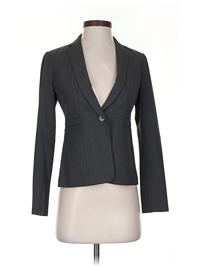 Pre-owned Ann Taylor Blazer Jacket In Gray