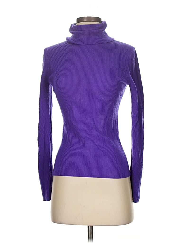 Pre-owned Alice And Olivia Alice + Olivia Wool Pullover Sweater In Purple