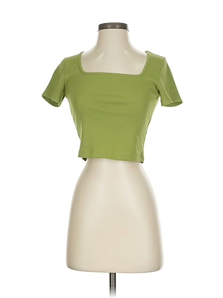 Pre-owned Uniqlo Short Sleeve T-shirt In Green