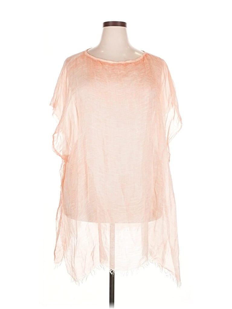 Pre-owned Eileen Fisher Poncho In Orange