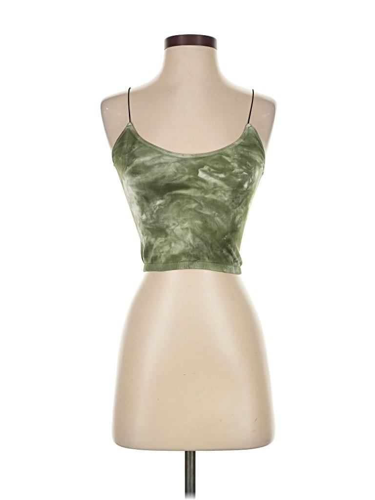 Pre-owned Intimately By Free People Tank Top Green Strapless Neckline Tops