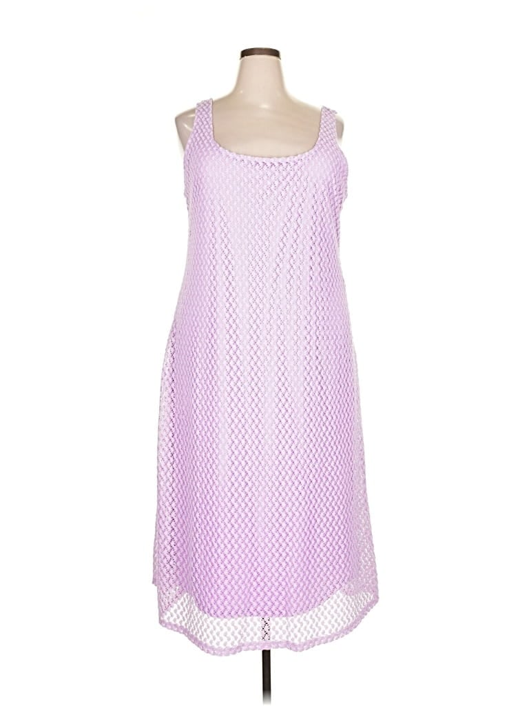 Pre-owned Ava & Viv Casual Dress In Purple