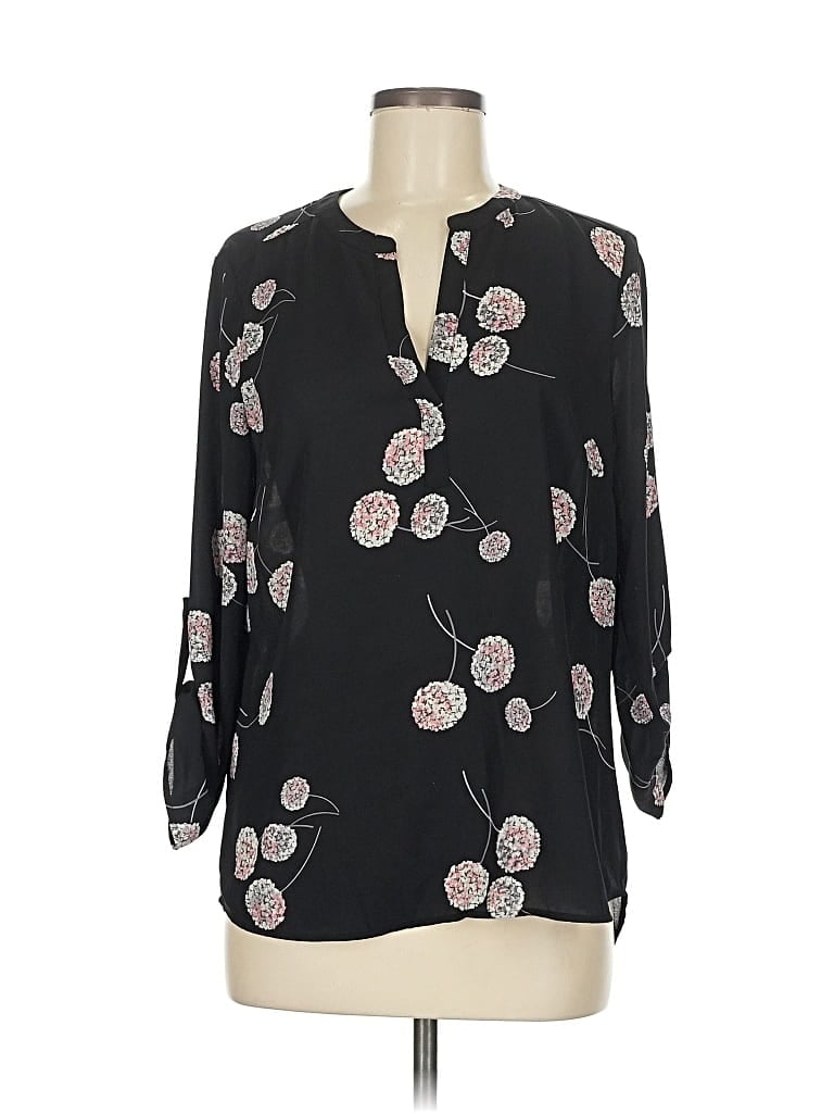 Pre-owned Daniel Rainn 3/4 Sleeve Blouse In Black
