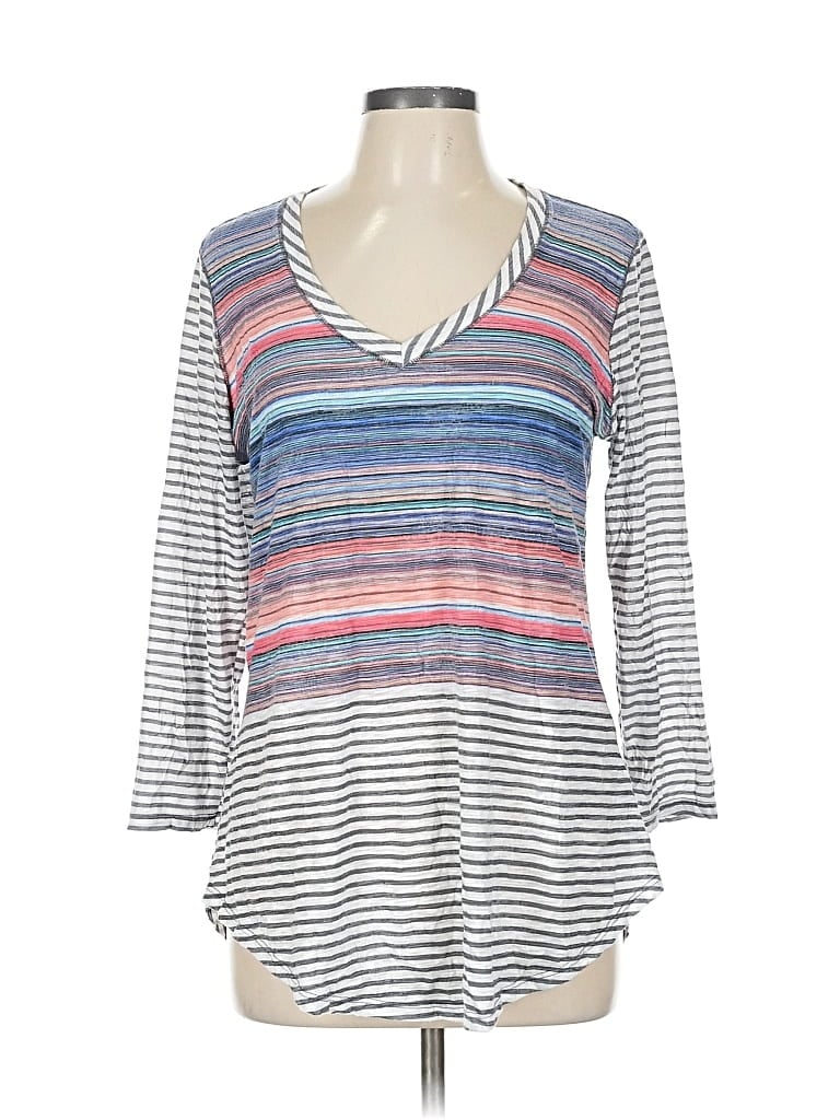 Pre-owned David Cline 3/4 Sleeve T-shirt In Gray