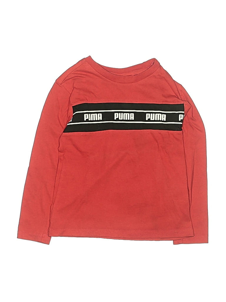Pre-owned Puma Kids' Long Sleeve T-shirt In Red