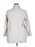 Unbranded Checkered-gingham Gray 3/4 Sleeve Button-Down Shirt Size XXL - photo 2