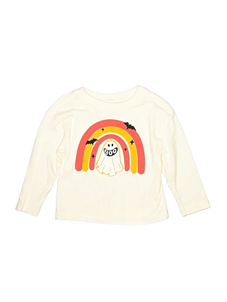 Pre-owned Hanna Andersson Kids' Long Sleeve T-shirt In White