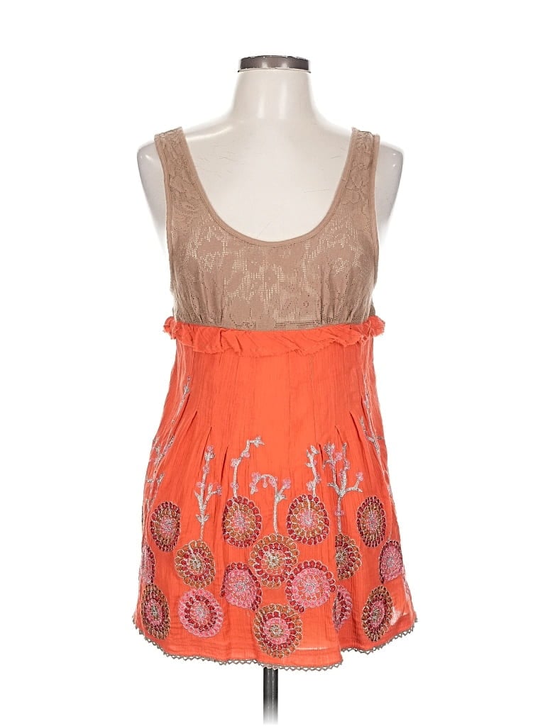 Pre-owned Free People Sleeveless Blouse In Orange
