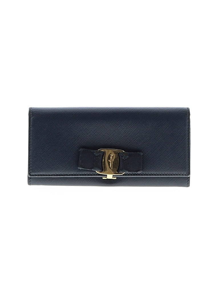 Pre-owned Ferragamo Leather Wallet In Blue