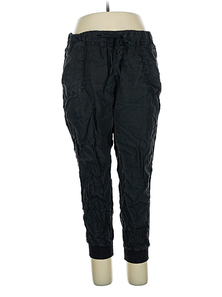 Pre-owned Caslon Linen Pants In Black
