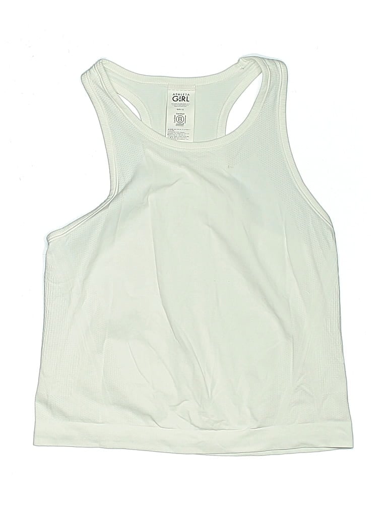 Pre-owned Athleta Kids' Active Tank Top In White