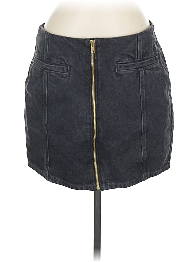 Pre-owned Old Navy Denim Skirt In Gray