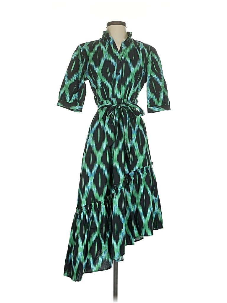 Pre-owned Scoop Casual Dress In Green