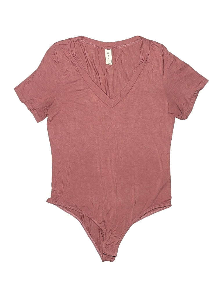 Pre-owned Mts Bodysuit In Burgundy