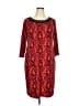 Peter Nygard Print Red Cocktail Dress Size XL - photo 1