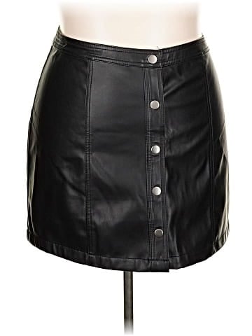 No Boundaries Faux Leather Skirt (view 1)