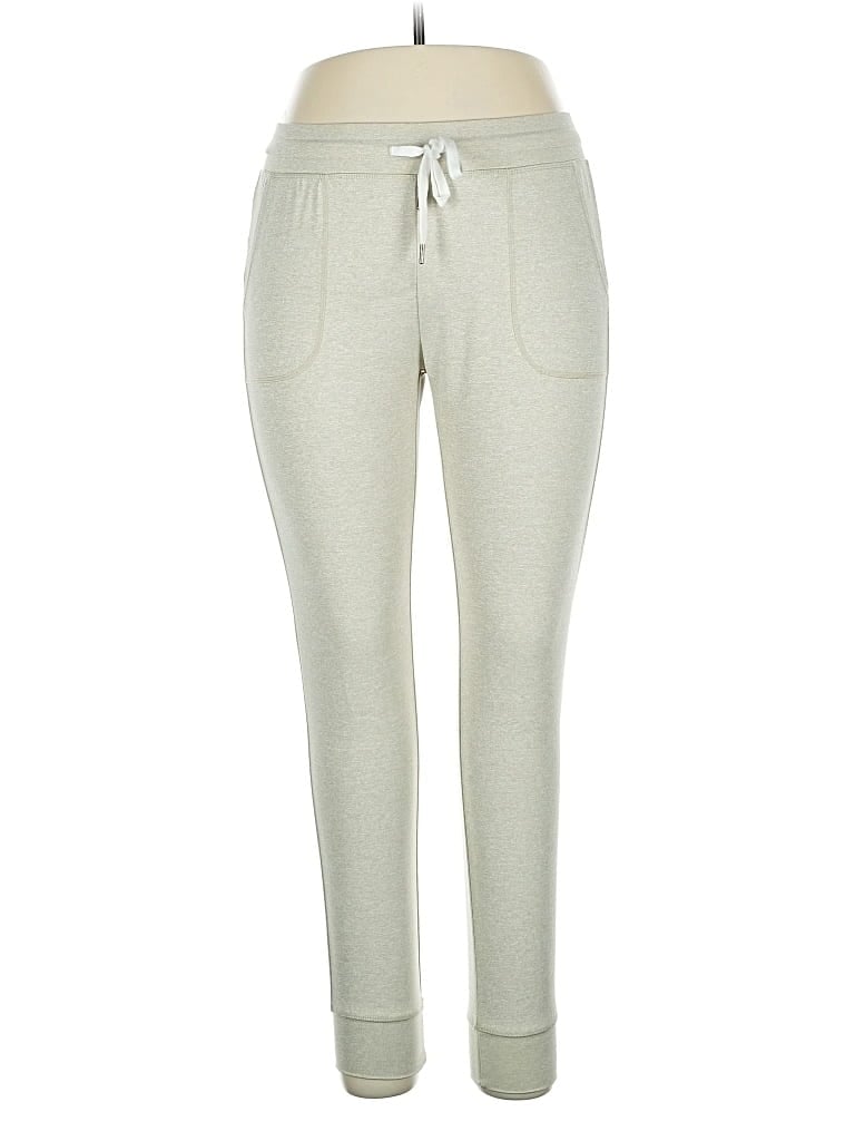 Pre-owned Zyia Active Casual Pants In White