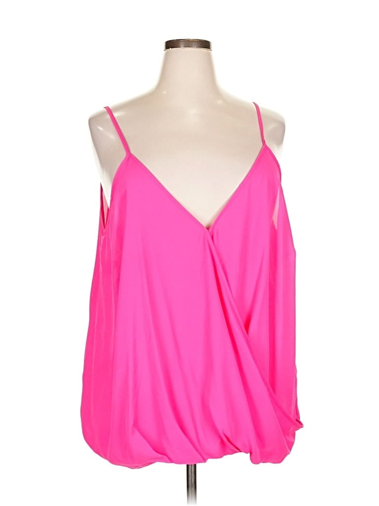 Pre-owned New Look Tank Top Pink Cold Shoulder Neckline Tops