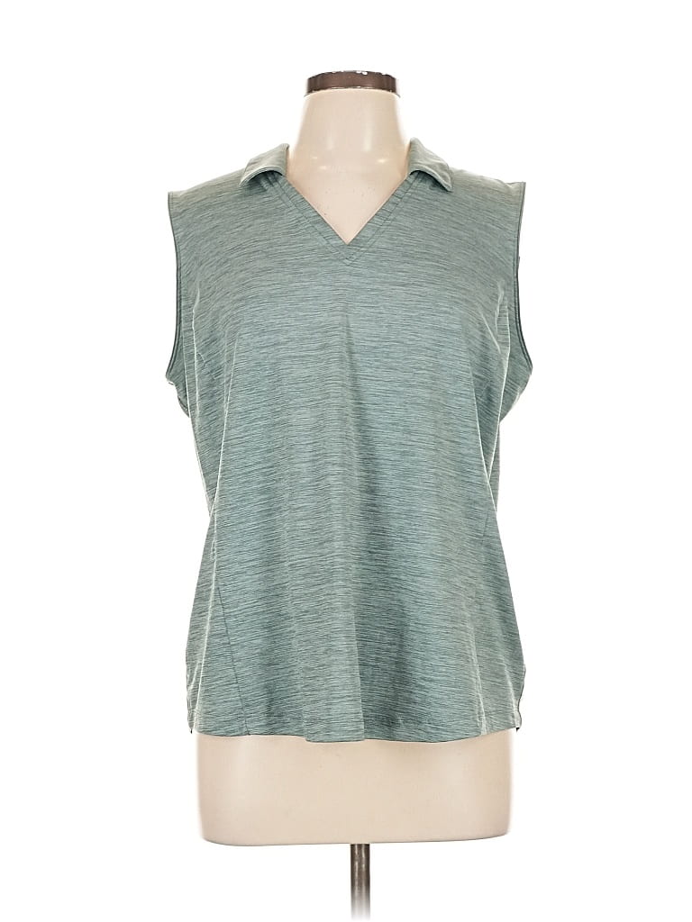 Pre-owned Lady Hagen Sleeveless Blouse In Green