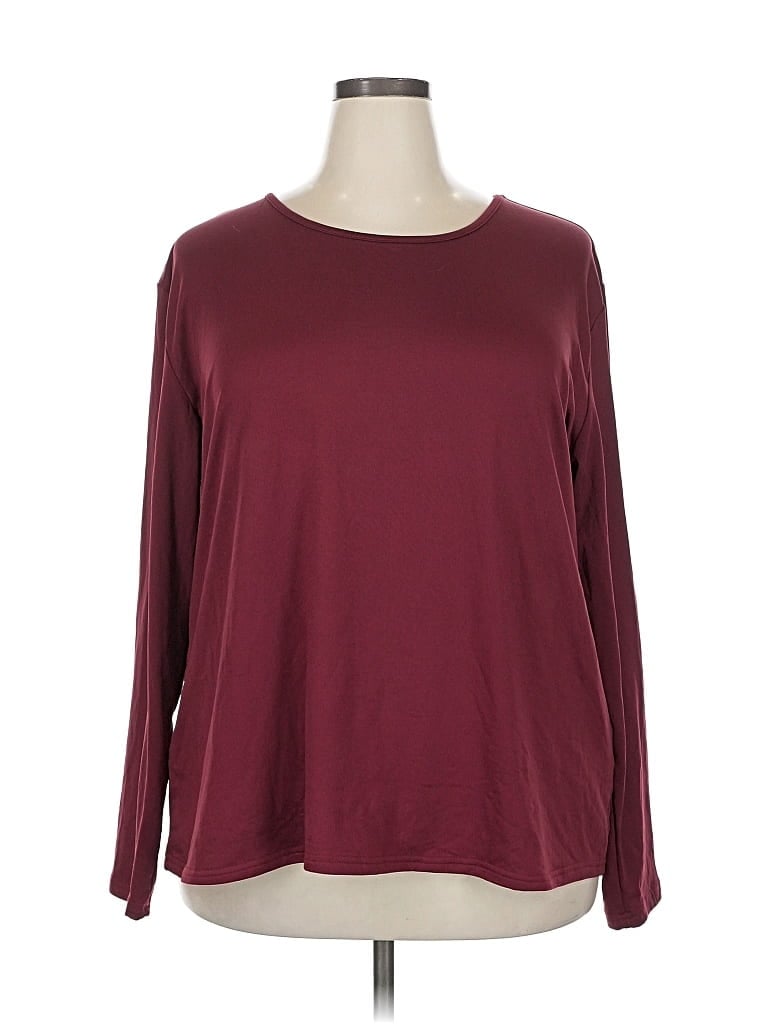 Assorted Brands Long Sleeve T-shirt In Burgundy