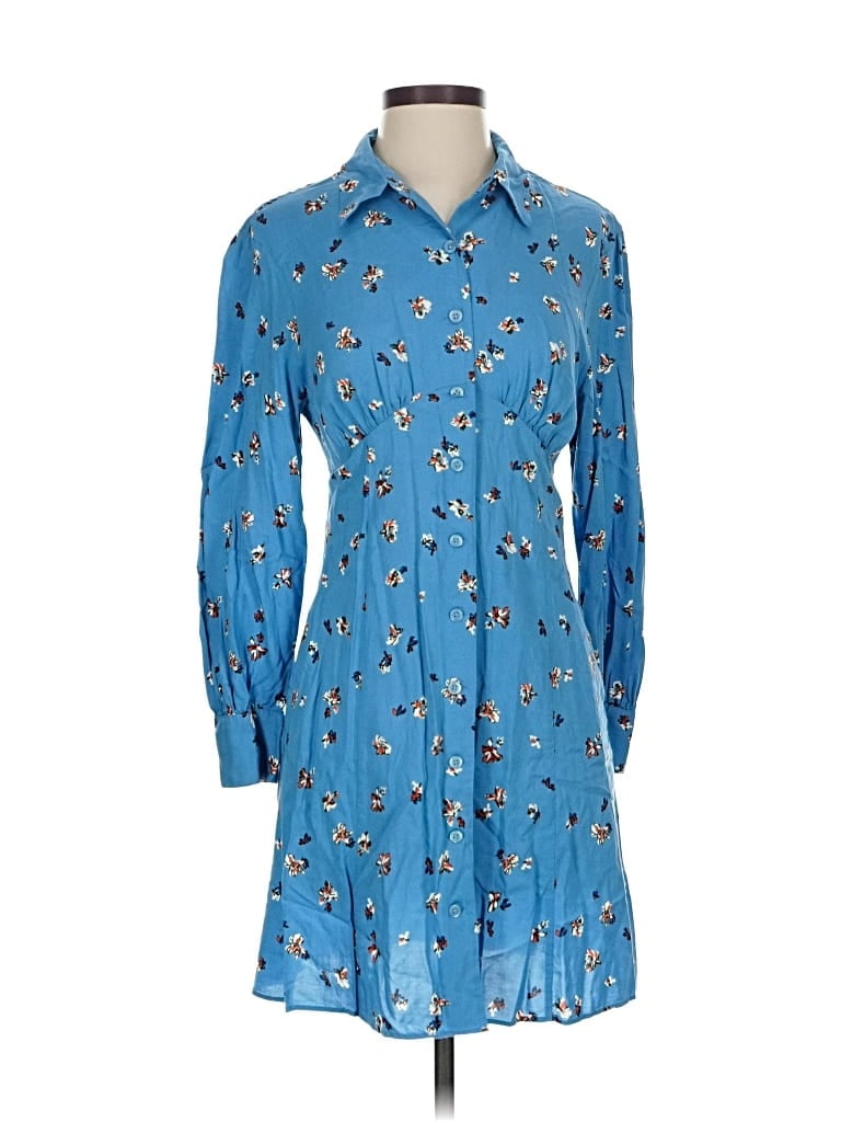 Pre-owned Uniqlo Casual Dress In Blue