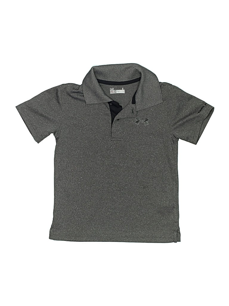 Pre-owned Under Armour Kids' Short Sleeve Top Gray Collared Neckline Tops