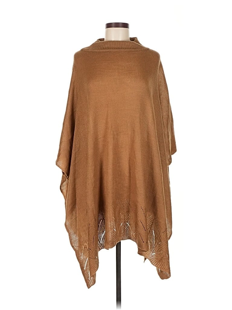 Pre-owned Isa & Stef Poncho In Brown