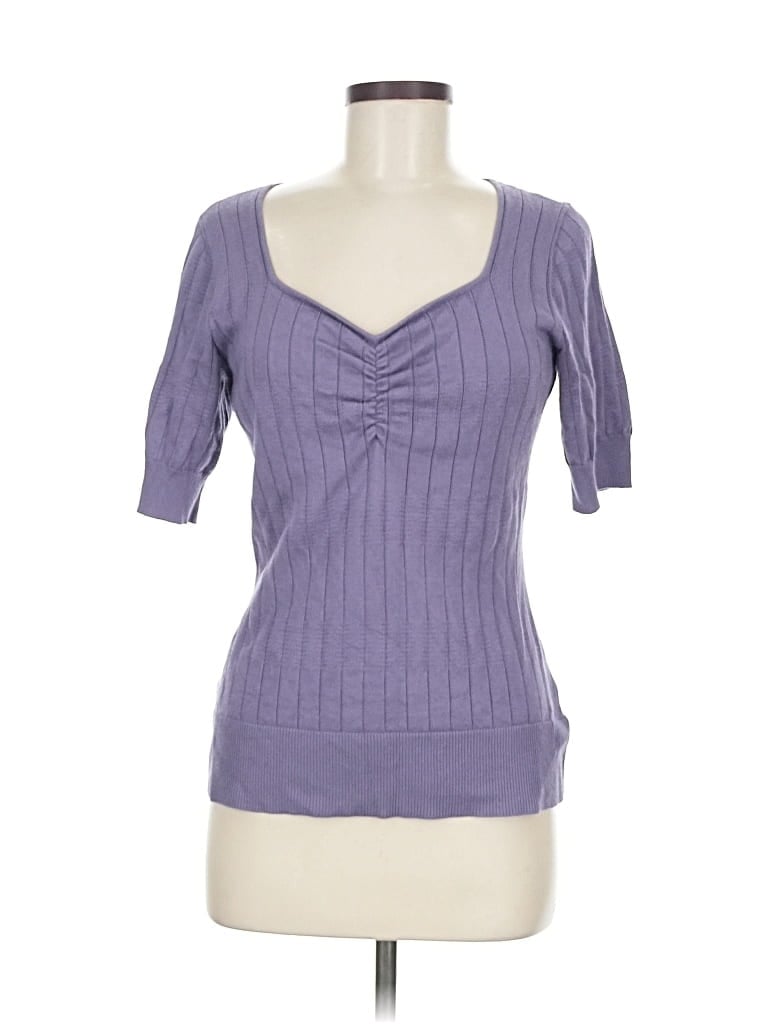 Pre-owned Maurices 3/4 Sleeve T-shirt In Purple
