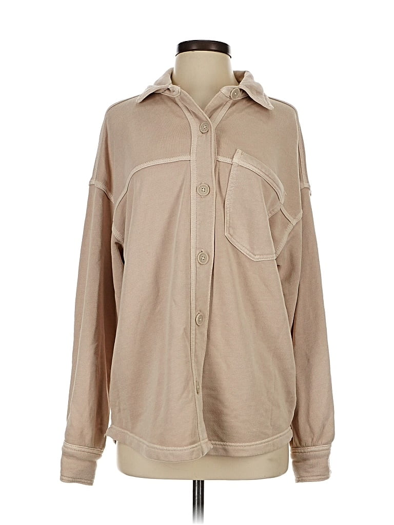 Pre-owned Superdry Long Sleeve Button Down Shirt In Brown