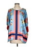 Ivy Jane 100% Polyester Blue 3/4 Sleeve Blouse Size XS - photo 1