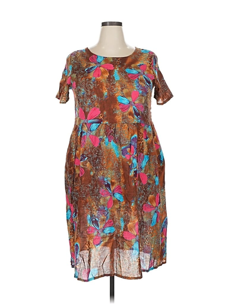 Pre-owned New Fashion Casual Dress In Brown