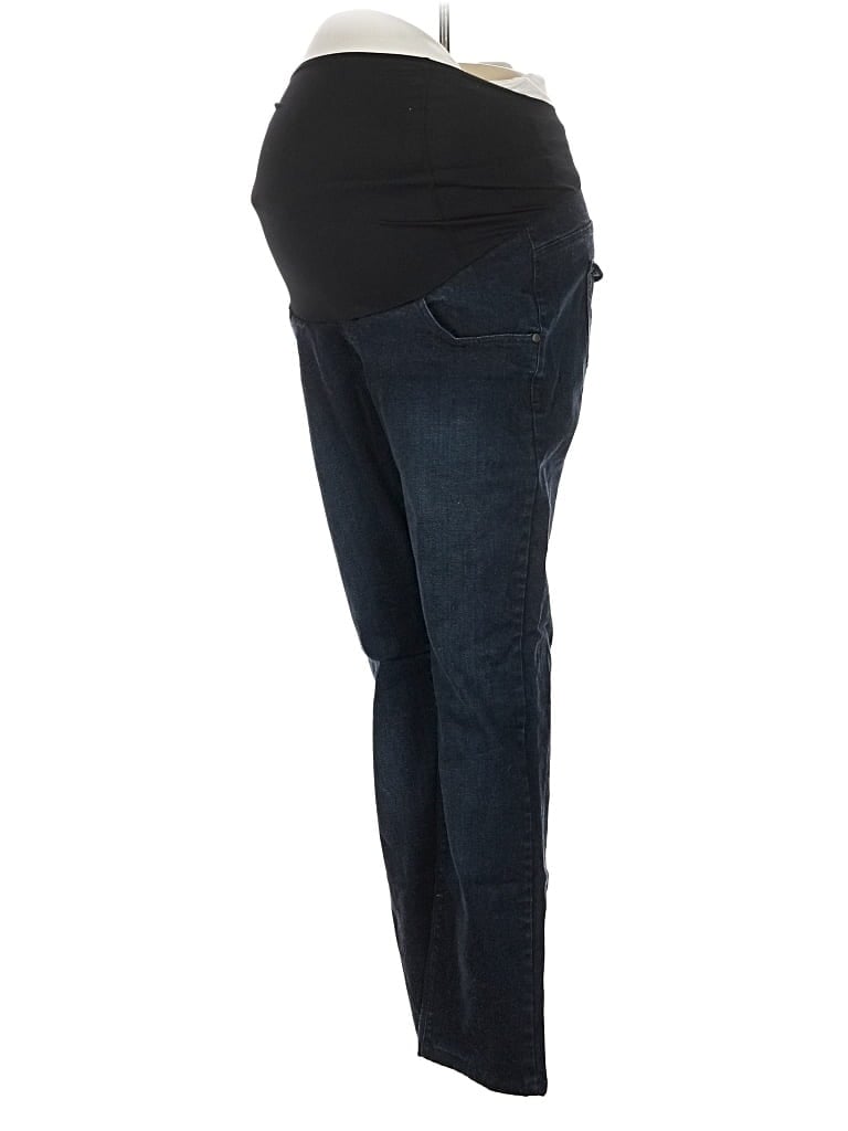 Pre-owned Kimi + Kai Maternity Jeggings In Blue