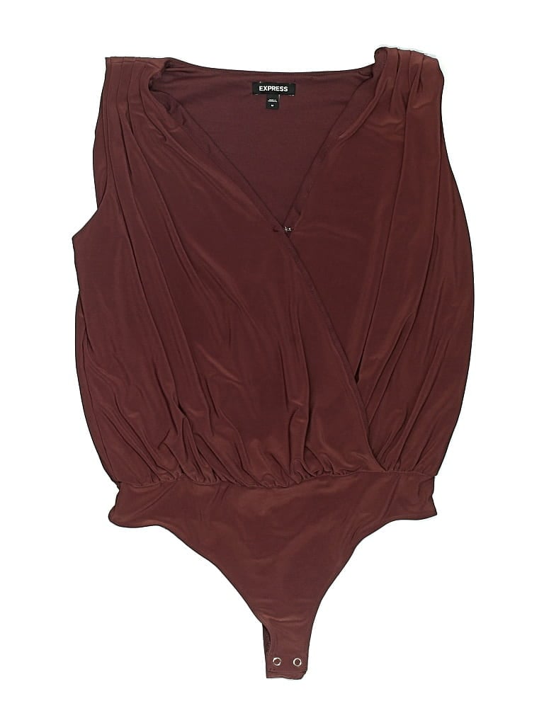 Pre-owned Express Bodysuit In Burgundy