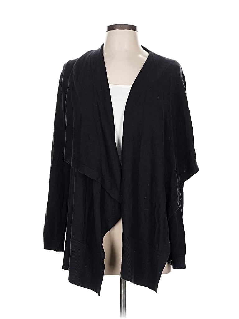 Pre-owned Lands' End Cardigan Sweater In Black