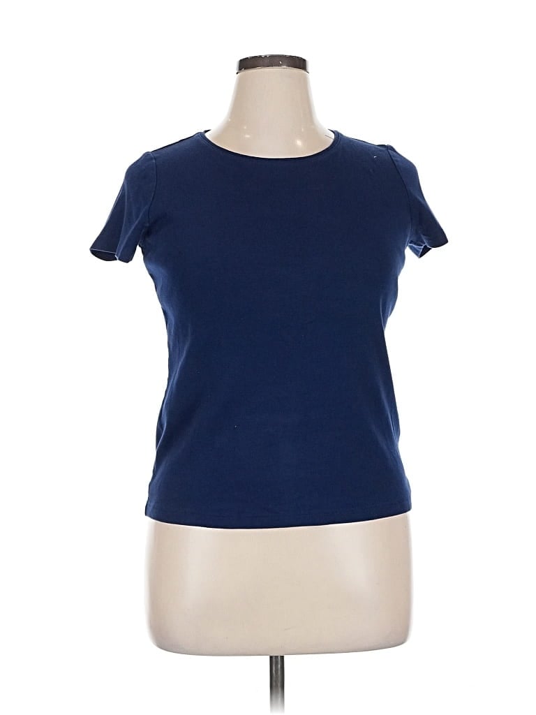 Pre-owned St. John's Bay Short Sleeve T-shirt In Blue