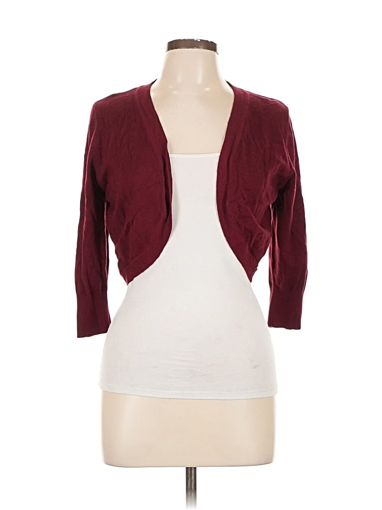 Pre-owned Unbranded Cardigan Sweater In Burgundy