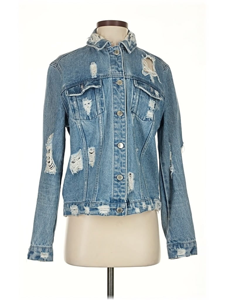 Pre-owned Design Lab Lord & Taylor Denim Jacket In Blue