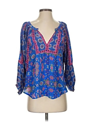 Tolani 3/4 Sleeve Silk Top (view 1)
