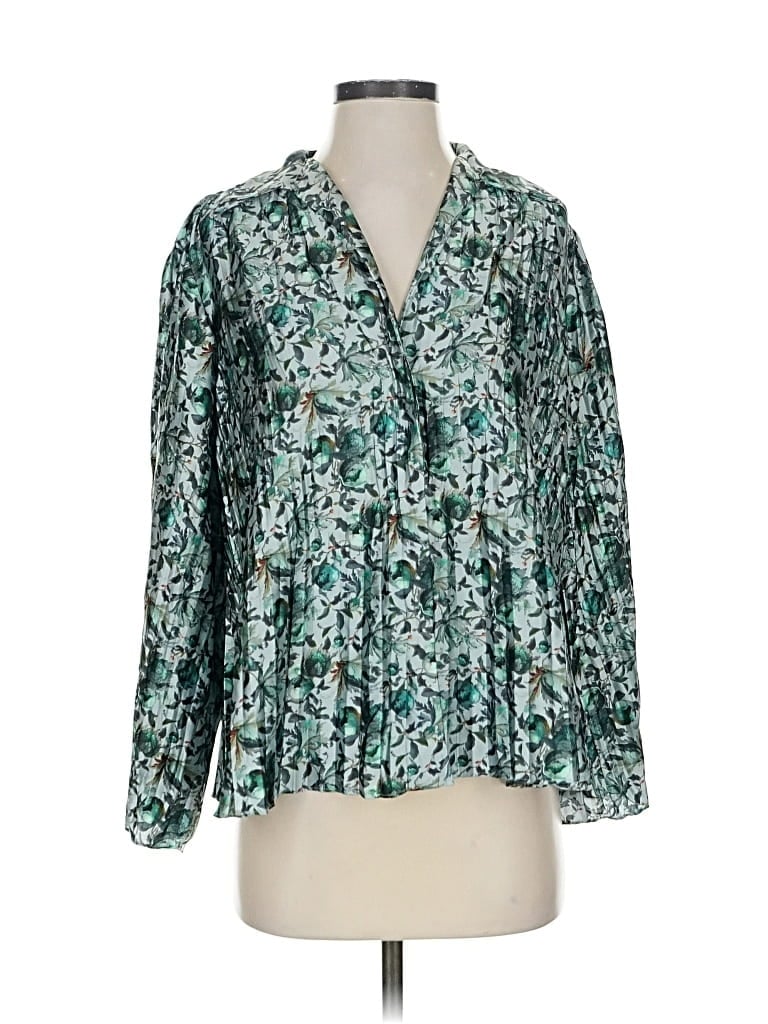 Pre-owned Vince 3/4 Sleeve Blouse In Green