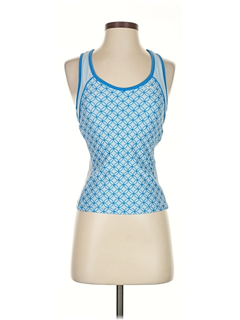 Pre-owned Nike Tank Top Blue Halter Neckline Tops