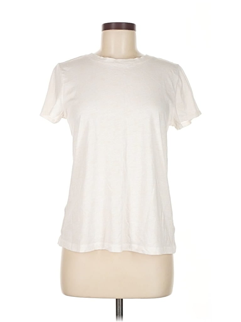 Pre-owned Athleta Short Sleeve T-shirt In White