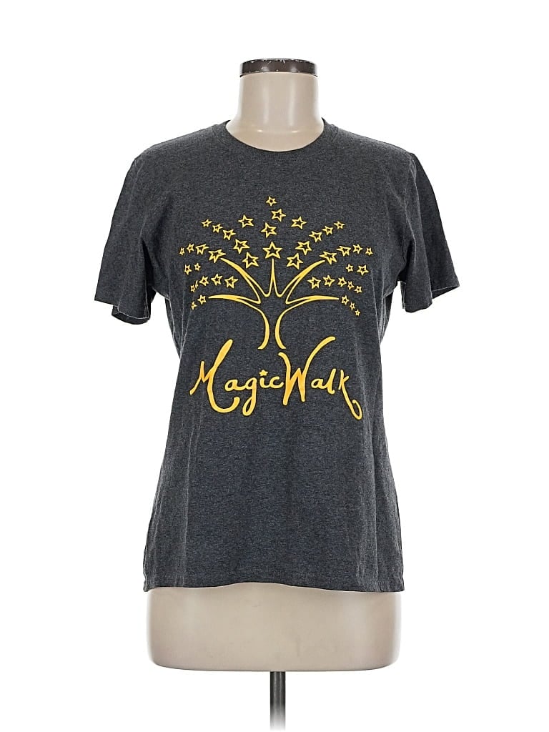 Pre-owned Port & Company Short Sleeve T-shirt In Gray