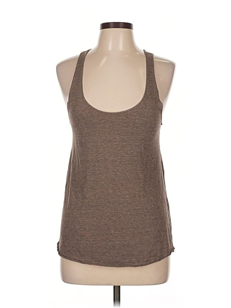 Pre-owned American Apparel Tank Top Brown Halter Neckline Tops
