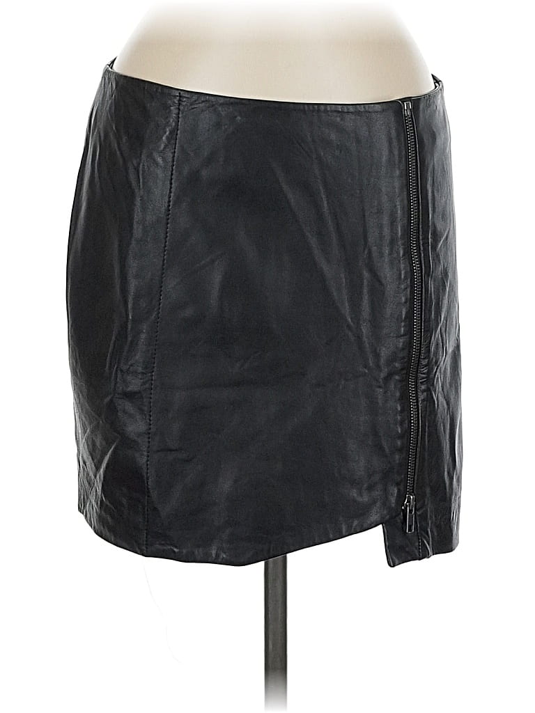 Pre-owned Leith Leather Skirt In Black