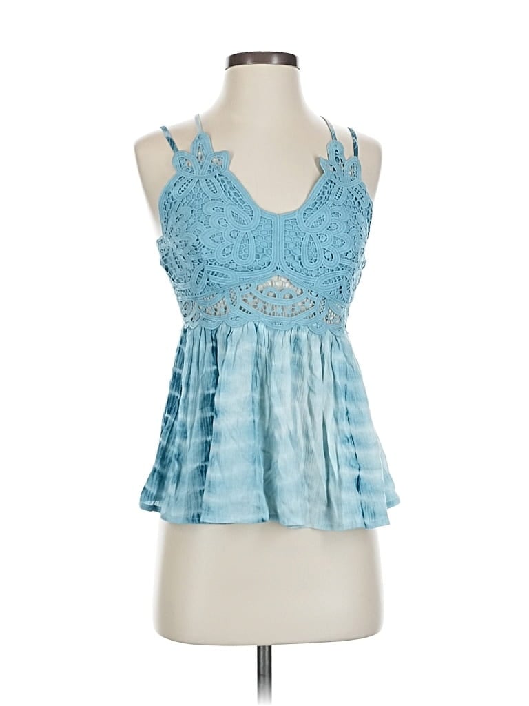 Pre-owned Willow & Root Sleeveless Blouse In Blue