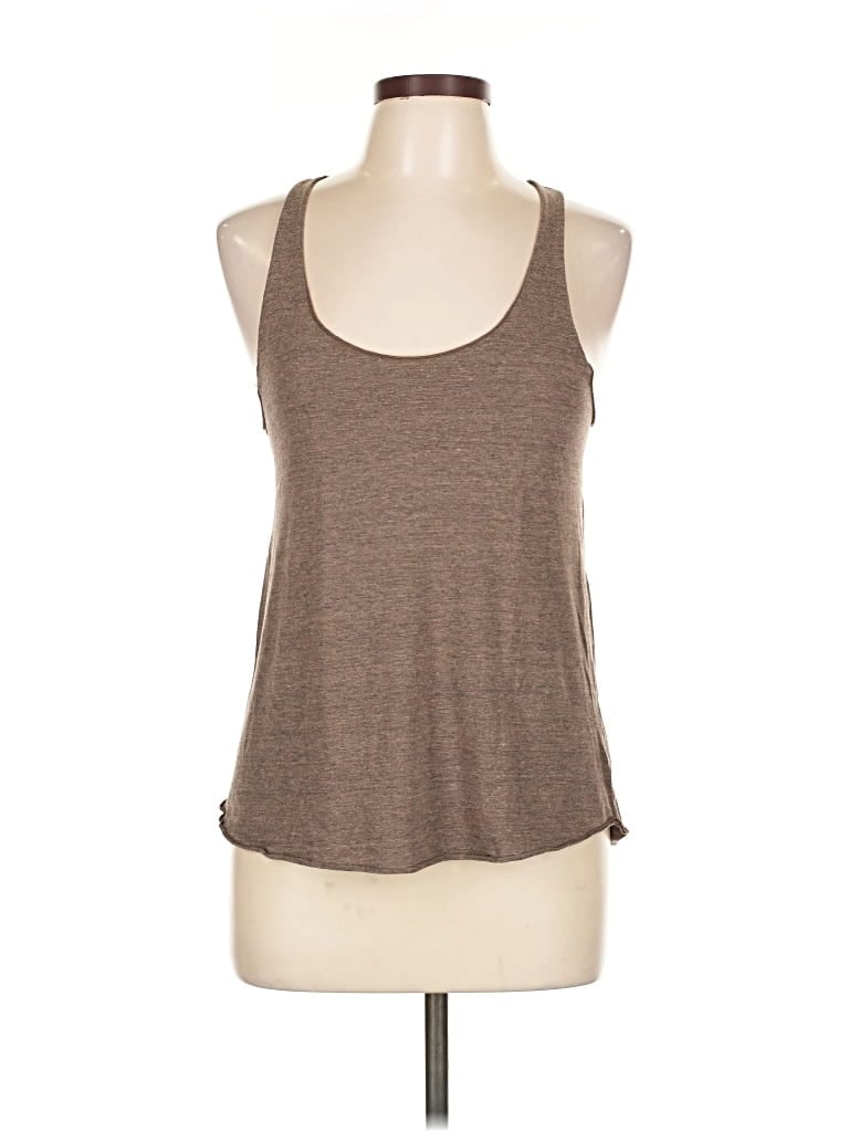 Pre-owned American Apparel Tank Top Brown Halter Neckline Tops