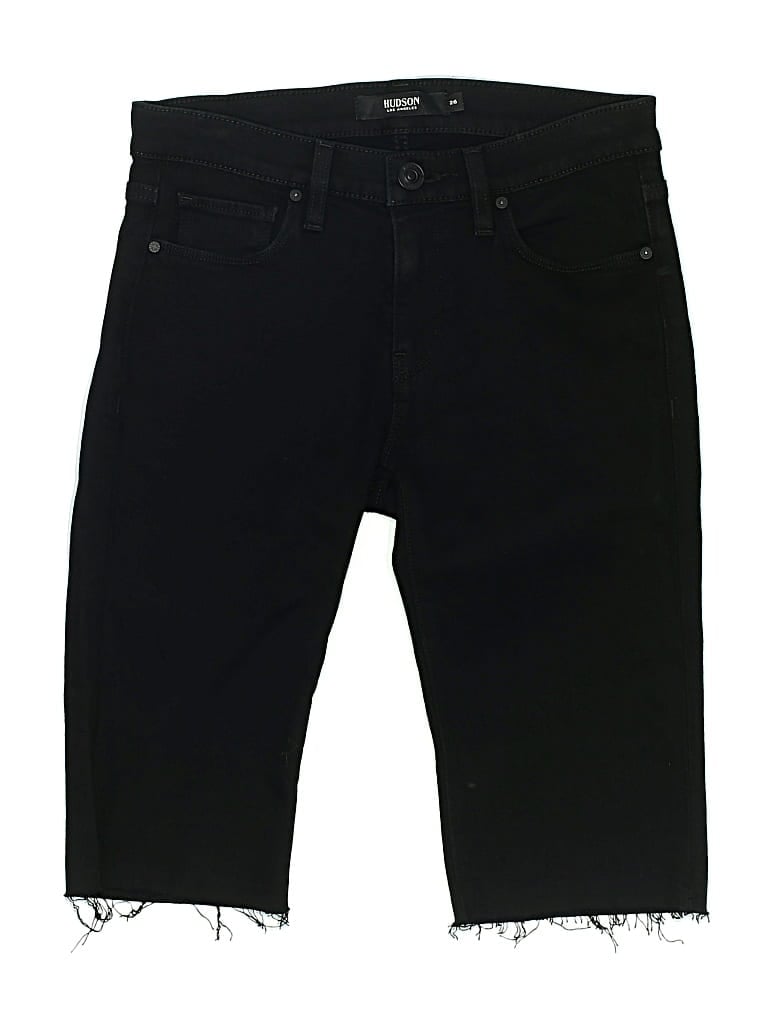 Pre-owned Hudson Denim Shorts In Black