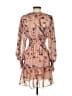 o.p.t 100% Polyester Paisley Tan Cocktail Dress Size XS - photo 2