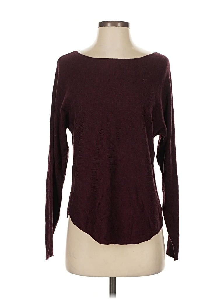 Pre-owned M Magaschoni Pullover Sweater In Burgundy