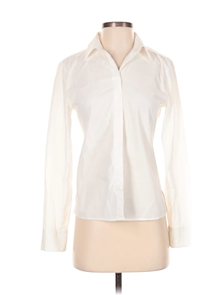 Pre-owned Emporio Armani Long Sleeve Blouse In White